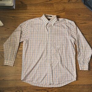 Men's Bulllington Orange and Blue Checkered Shirt